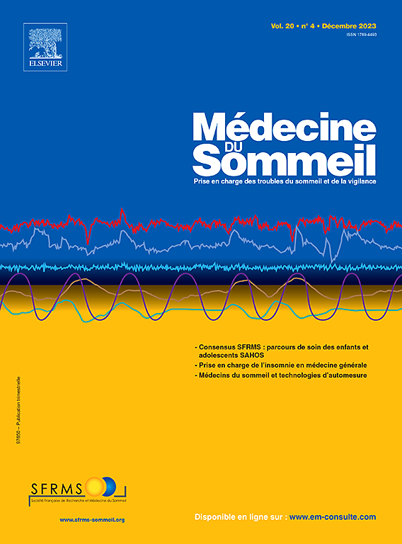 Go to journal home page - Médecine du Sommeil